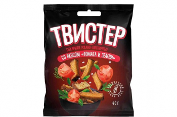 Сухарики со вкусом томата и зелени, 40 г