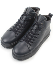 05-AW1010-2M DK. BLUE Ботинки зимние мужские (натуральная кожа, натуральный мех)