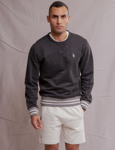 WHITE LABEL CREW NECK FRENCH TERRY PULLOVER