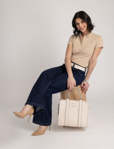 USPA BOX TOTE WITH CROSSBODY STRAP