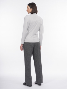 Прямые брюки со стрелками в мелкую клетку