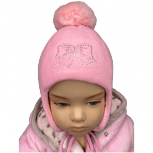 2639 Шапка зимняя с помпоном из кролика TuTu