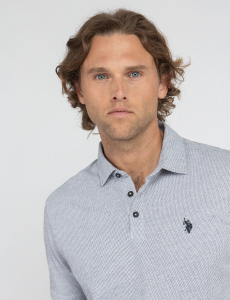 WHITE LABEL JACQUARD POLO SHIRT