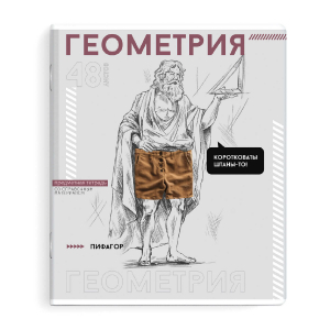 Тетрадь предметная арт. 67538/ ГЕОМЕТРИЯ /48 л., А5+, вн.блок - клетка,