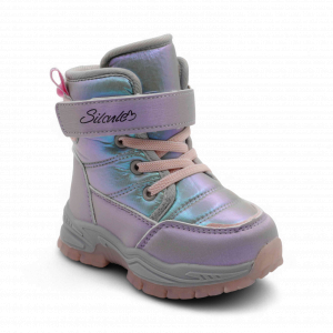 Ботинки на меху С7718-15 серо зеленые