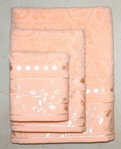 Набор махровых полотенец жаккард 