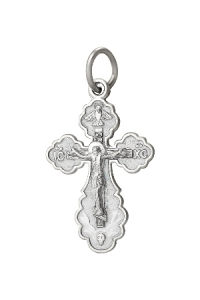 крест из серебра штампованный белый