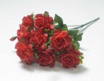 Искусственные цветы, Ветка в букете роза 10 голов (1010237)