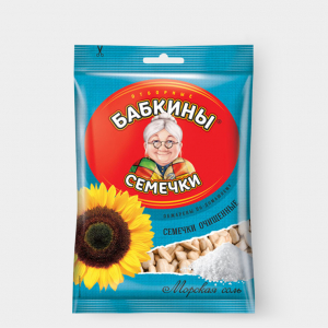 «Бабкины семечки», семечки жареные, солёные, очищенные, 100 г