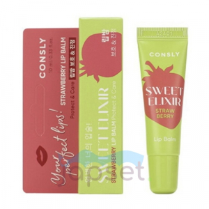 Consly Sweet Elixir Бальзам для губ с экстрактом клубники, 10 мл