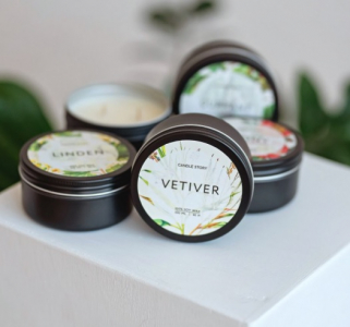 Свеча из натурального соевого воска 100мл, аромат "Ветивер"