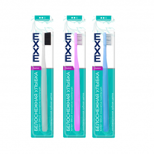 Зубная щетка средняя EXXE щетина - полиамидная нить, ручка - PET   EXXE