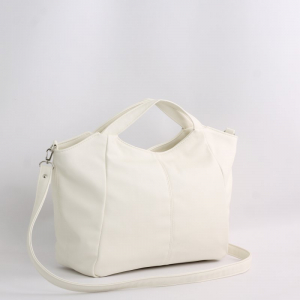 Сумка 351 гладкий белый ФОРМАТ 