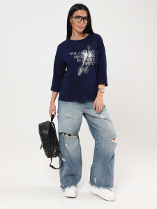 Фрактал - футболка чернильный