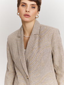 Однобортный жакет изо льна