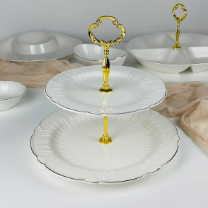 109-272 Двухъярусная этажерка 26,5/20,5см ORCHIDEA в под.уп.(х12)Фарфор