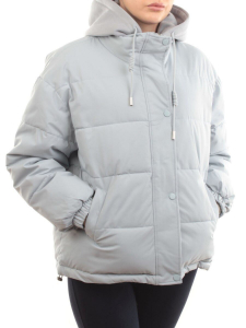 H24-088 GRAY/LT. BLUE Куртка демисезонная женская (120 гр. холлофайбер)