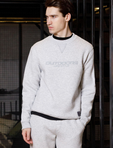 Свитшот из премиального футера трехнитки с начесом