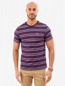 BIRDSEYE STRIPE JERSEY T-SHIRT