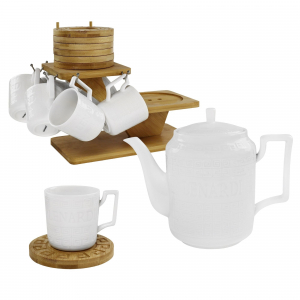 140-143 Чайный набор 13пр. 200 мл на подставке BAMBOO в под.уп.(х6)Фарфор