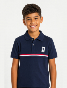 BOYS TRICOT SIGNATURE STRIPE POLO SHIRT