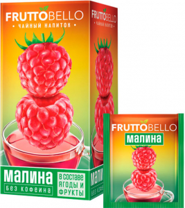 «Fruttobello», чайный напиток «Малина», 25 пакетиков, 37,5г