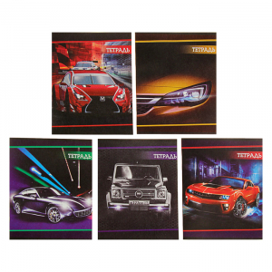 Тетрадь 36 листов в клетку, Calligrata «Авто-2», МИКС