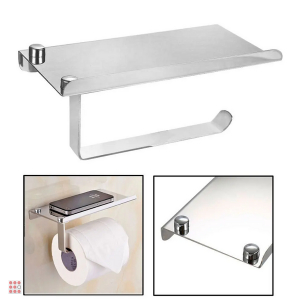 Держатель для туалетной бумаги с полкой