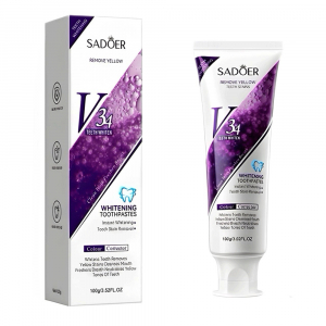 Фиолетовая паста для отбеливания зубов SADOER