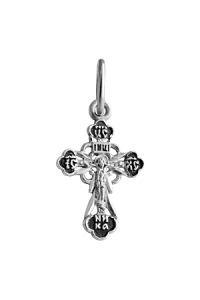 Крест из серебра литье частичное чернение