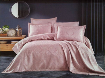 Покрывало EFOR (Gardines) с наволочками MONICA (240*260) пудра PUDRA