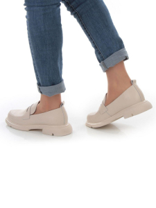 01-PDM354-3 BEIGE Ботинки демисезонные женские (натуральная кожа)