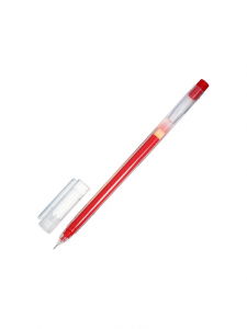 Ручка гелевая 0,5мм красная, бесстержневая, иголчатый пишущий узел