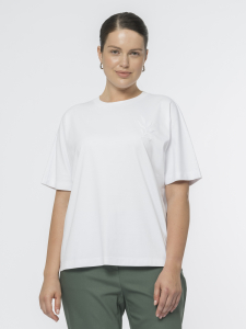 Футболка из мерсеризованного хлопка с вышивкой