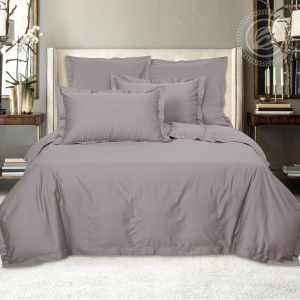 Постельное белье Светло-серый (мако-сатин)