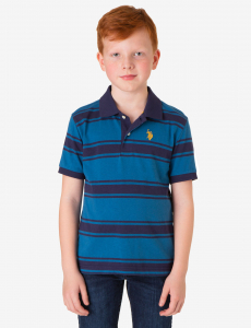BOYS YARN DYE MULTI STRIPE POLO SHIRT