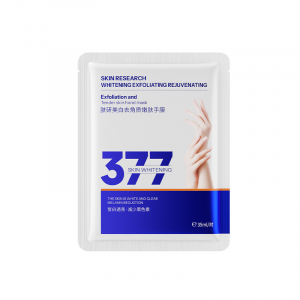 Маска-перчатки для рук осветляющая и отшелушивающая 377 Skin Research Whitening Exfloating Rejuvenating hand mask, 35 гр/пара