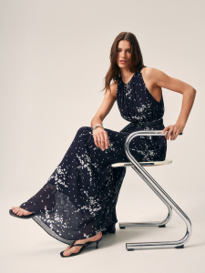 Платье-макси из вискозного шифона