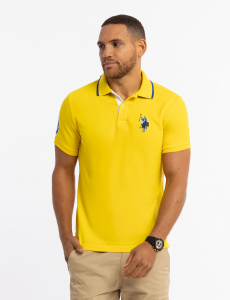 SLIM FIT BIG LOGO MULTI-TONAL POLO SHIRT