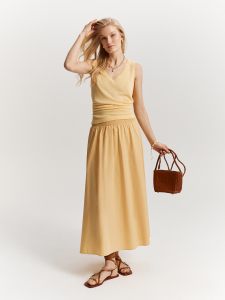 Юбка на широкой резинке из хлопка