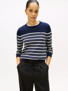 Lightweight Stripe Crewneck Sweater