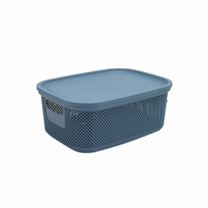 Корзина NICKEL M синяя 12л 38х28.5х15.2см с крышкой