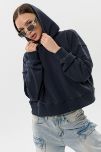 Худи женское укороченное оверсайз