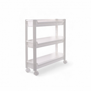 Стеллаж на колёсиках белый 3 уровня 46.5х14.5х48,3см