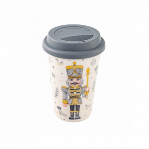 Кружка NUTCRACKER с силиконовой крышкой 400мл