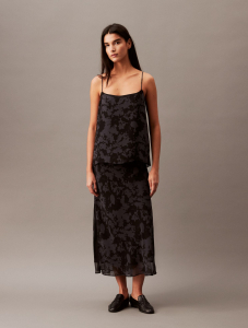 Chiffon Botanic Print Tank Top