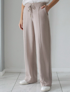 Брюки прямые из премиального футера двухнитки с эластаном