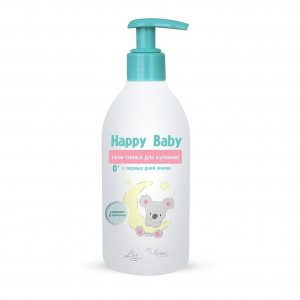 Гель-пена для купания для детей Happy Baby увлажнение успокаивающий эффект  экстракты мелиссы, и алоэ-вера Liv Delano