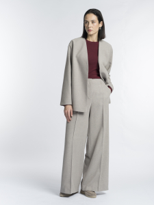 Брюки из шерстяной меланжевой ткани