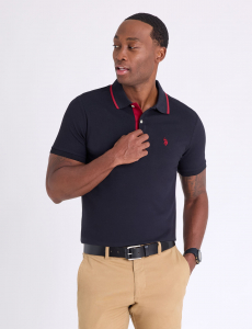 SLIM FIT STRETCH SOLID PIQUE POLO SHIRT